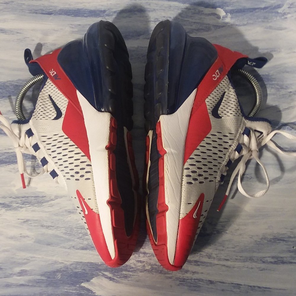 Nike Kids Air Max 270 Sneakers - White, Red, Navy - Picture 6 of 9